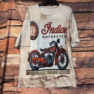 Indian Motorcycle 101 Scout T-Shirt 3XL Men's Classic Bike Short Sleeve Graphic